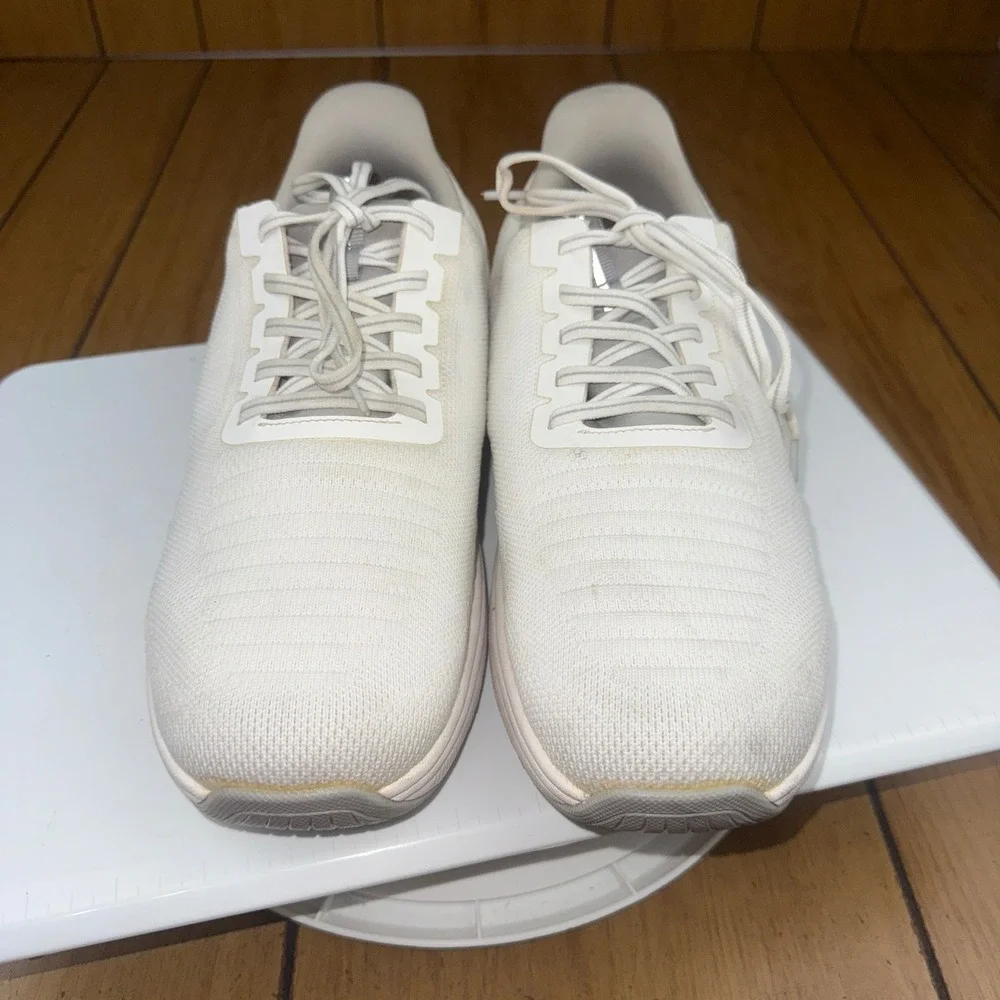 OrthoFeet Mens Wide Comfort Lace Up Athletic Sneakers Shoes‎ Size 10 2E White